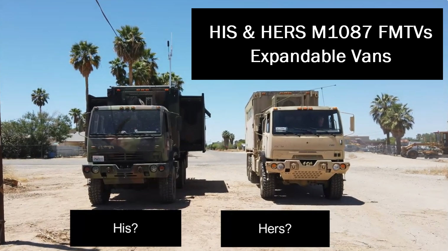 HIS & HERS M1087 FMTVs Expandable Vans