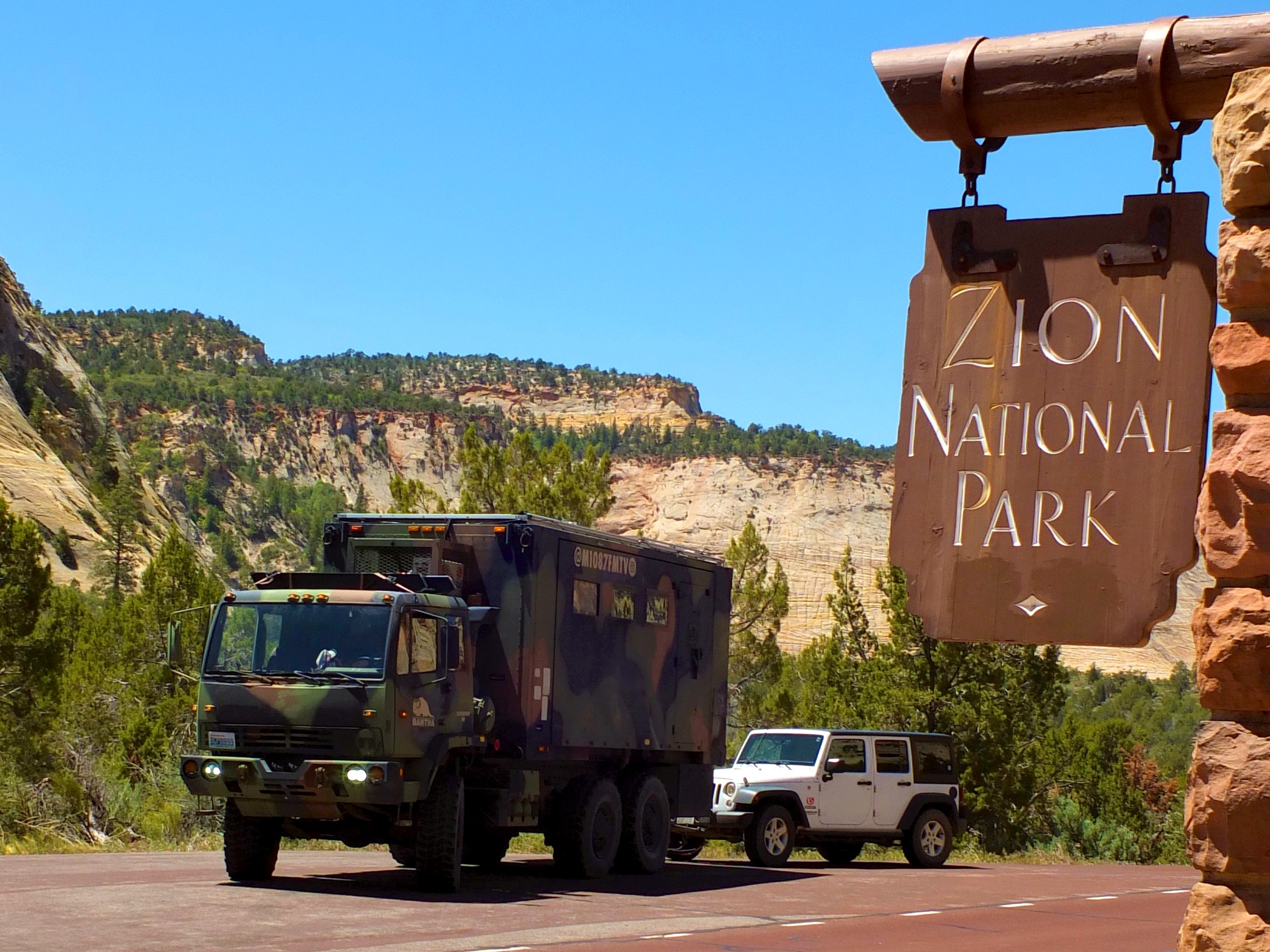 Zion National Park in Our M1087 Military Truck